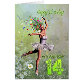 Granddaughters 14th Birthday Greeting Cards | Zazzle