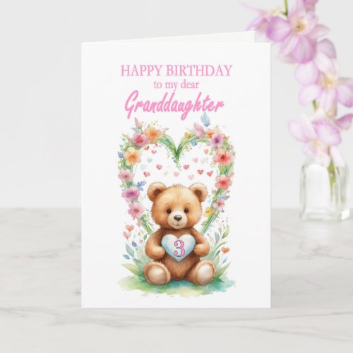 Granddaughter Age 3 Teddy Bear 