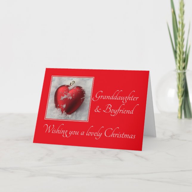 Granddaughter and Boyfriend   Merry Christmas card (Front)