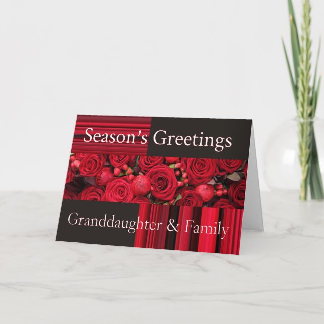 Granddaughter and her Family Merry Christmas card (Front)