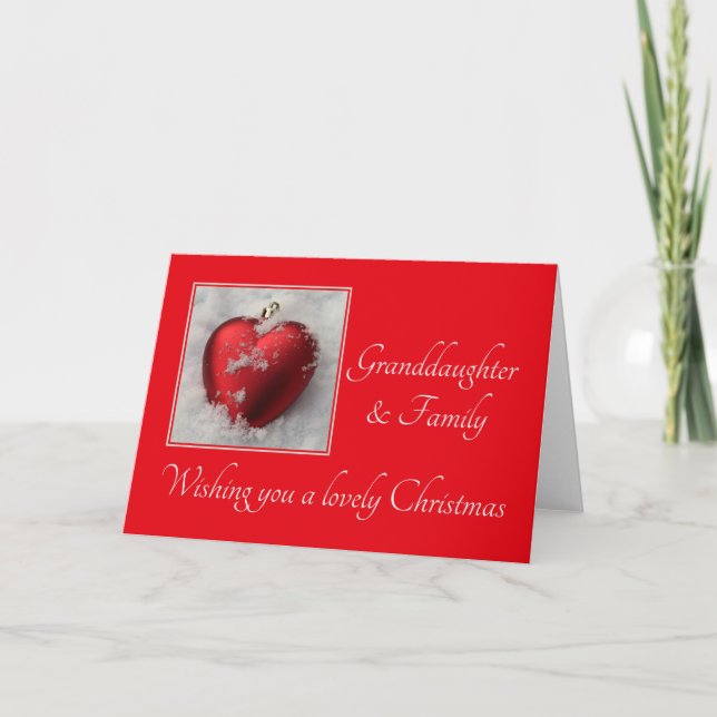 Granddaughter and her Family Merry Christmas card (Front)