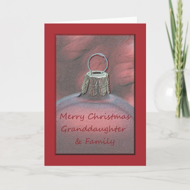 Granddaughter and her Family Merry Christmas card (Front)