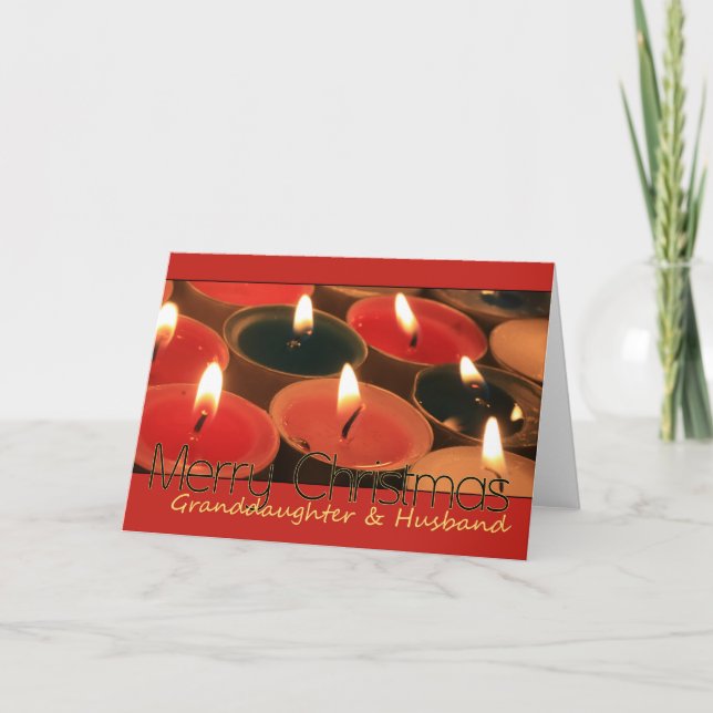 Granddaughter and Husband Merry Christmas card (Front)