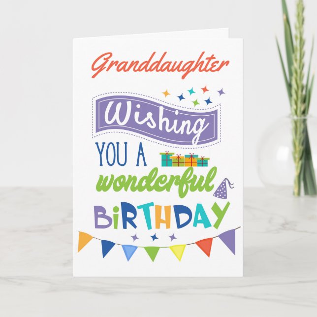 Granddaughter Birthday Card (Front)