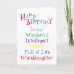 granddaughter birthday card.girls.daughters.female card<br><div class="desc">from my heart</div>