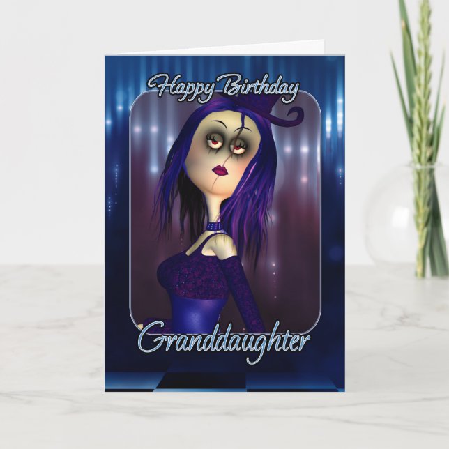 Granddaughter Birthday Card - Moonies Cute Rag Dol (Front)
