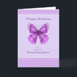 Granddaughter Birthday Card - Purple Butterfly<br><div class="desc">Cheerful Purple Butterfly Birthday Wishes</div>