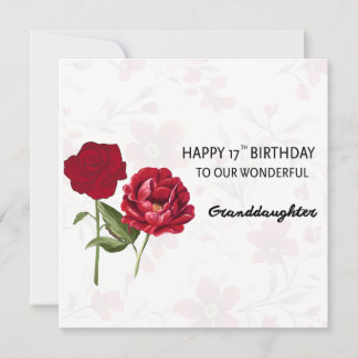 Granddaughter birthday card with bow personalised