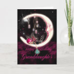 Granddaughter Birthday Card With Fantasy Moon Fair<br><div class="desc">Granddaughter Birthday Card With Fantasy Moon Fairy</div>
