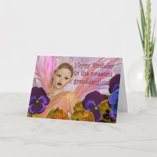 Granddaughter birthday cards - customize it (Front)
