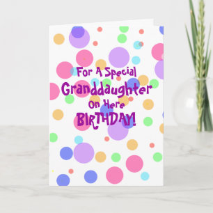 Granddaughter Birthday Customized Greeting Cards