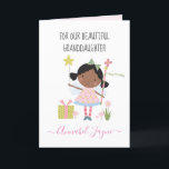 Granddaughter birthday fairy girls whimsical  card<br><div class="desc">An adorable birthday card with the cutest little fairies that you can personalise with your granddaughter's name. The birthday fairy collection is perfect for little girls who adore magical creatures. You can choose between two types of card. You can choose either silky gloss paper or matte paper. Matte, is a...</div>