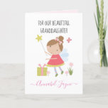 Granddaughter birthday fairy girls whimsical  card<br><div class="desc">An adorable birthday card with the cutest little fairies that you can personalise with your granddaughter's name. The birthday fairy collection is perfect for little girls who adore magical creatures. You can choose between two types of card. You can choose either silky gloss paper or matte paper. Matte, is a...</div>