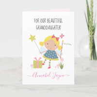 Granddaughter birthday fairy girls whimsical card