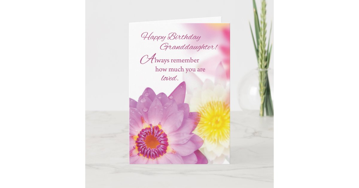 Granddaughter Birthday Flowers Religious Card Zazzle Com