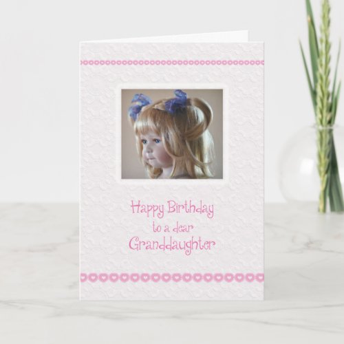 Granddaughter Birthday Hearts Card