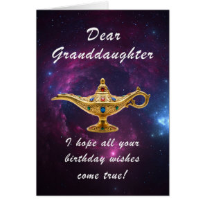 Granddaughter Birthday Magic Lamp  Cards