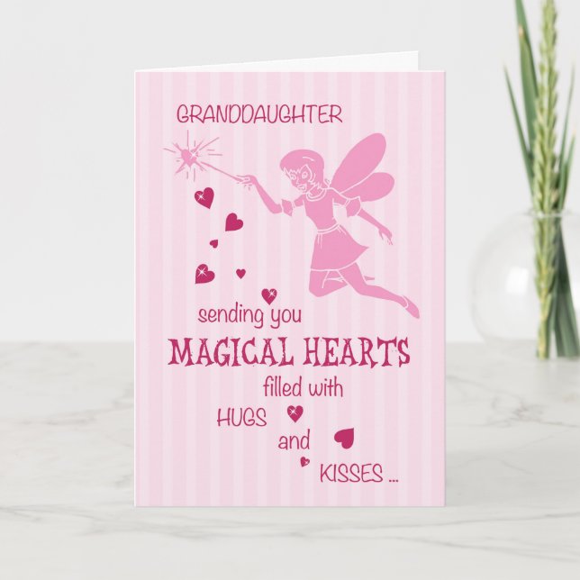 Granddaughter Birthday Magical Fairy Pink Card (Front)