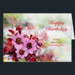 Granddaughter Birthday Pink Flowers<br><div class="desc">A birthday card for your granddaughter. Pink hellebore flowers,  also known as the christmas rose,  set against a background of red leaves from the cotinus shrub.</div>