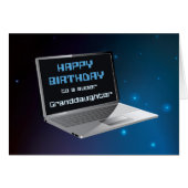 Granddaughter Birthday with Computer (Front Horizontal)