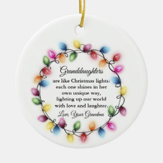 Granddaughter Christmas, Granddaughter 2025 Ceramic Ornament