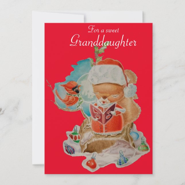 Granddaughter Christmas Greetings Card (Front)