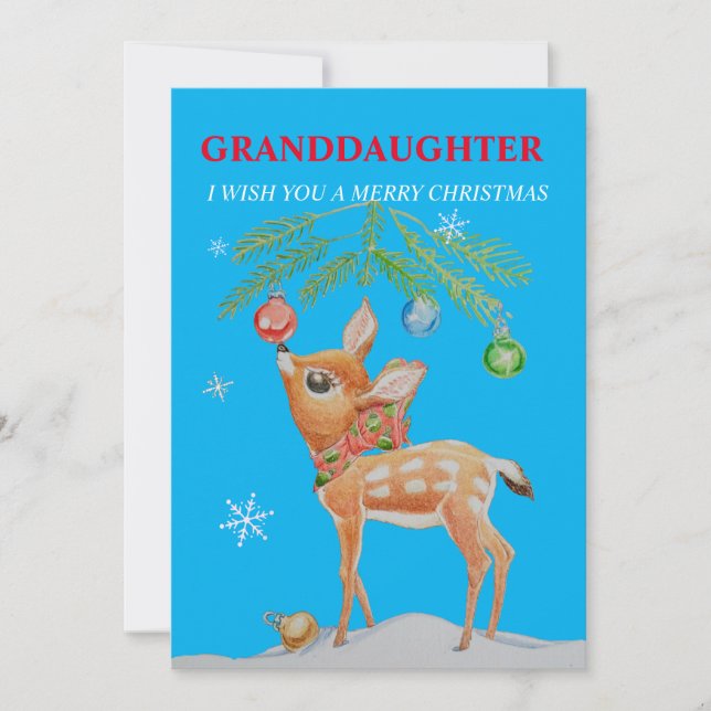 Granddaughter Christmas Holiday Card (Front)