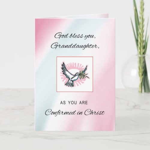 Granddaughter Confirmation Dove Card