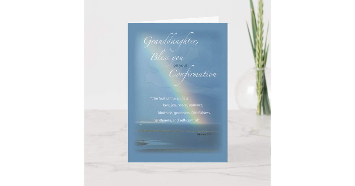 Granddaughter, Confirmation Rainbow Congratulation Card | Zazzle