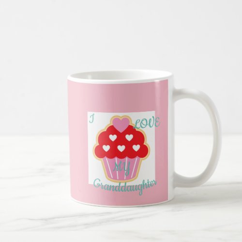 Granddaughter Cupcake Valentine Card Coffee Mug
