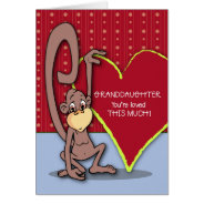 Granddaughter Cute Monkey On Valentine’s Day at Zazzle