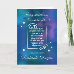 Granddaughter Doctorate Graduate Congratulations Card