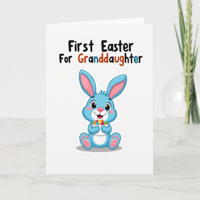 Granddaughter Easter Celebration Card (Front)