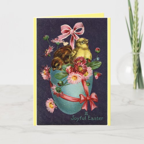 Granddaughter Easter Chicks In Egg Card