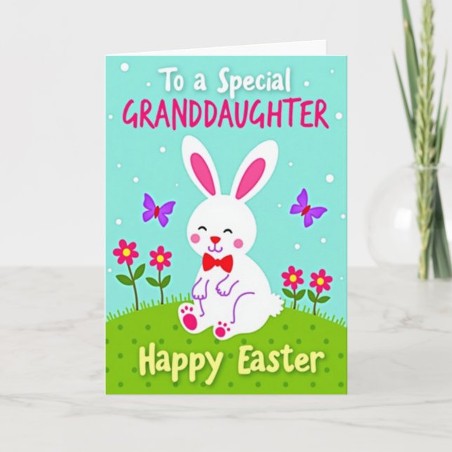 Granddaughter Easter Time Card (Front)