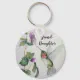 Granddaughter Elegant Hummingbird Button Keychain | Zazzle