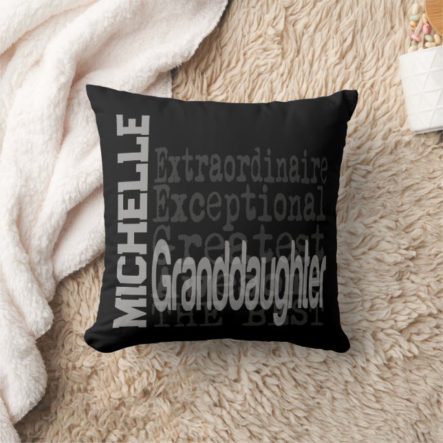 Granddaughter Extraordinaire CUSTOM Throw Pillow (Blanket)