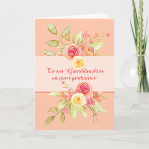 Granddaughter Feminine Bouquet Graduation Card