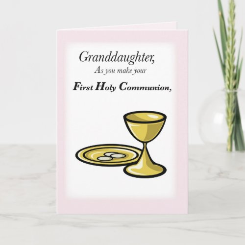 Granddaughter First Communion Card