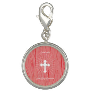 Granddaughter First Communion Cross and Rays Charm