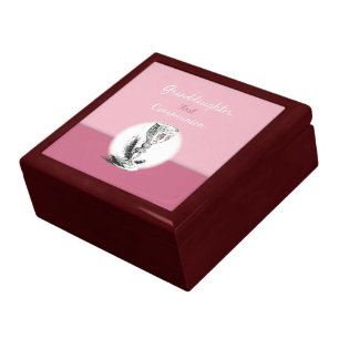 Granddaughter First Communion Pink, Chalice Keepsake Box