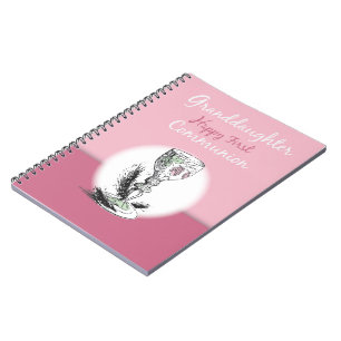 Granddaughter First Communion Pink, Chalice Notebook