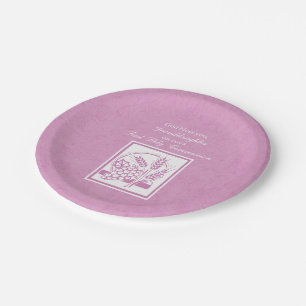 Granddaughter First Communion, Pink Paper Plates