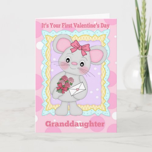 Granddaughter First Valentines Day With Little Mo Holiday Card