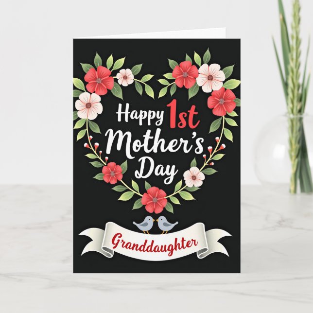 Granddaughter Floral Mothers Day Card (Front)