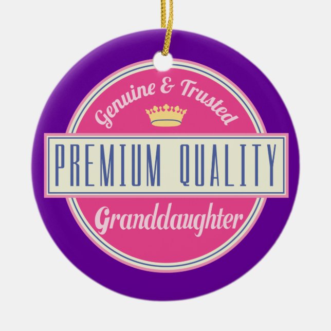 Granddaughter (Funny) Gift Ceramic Ornament (Front)