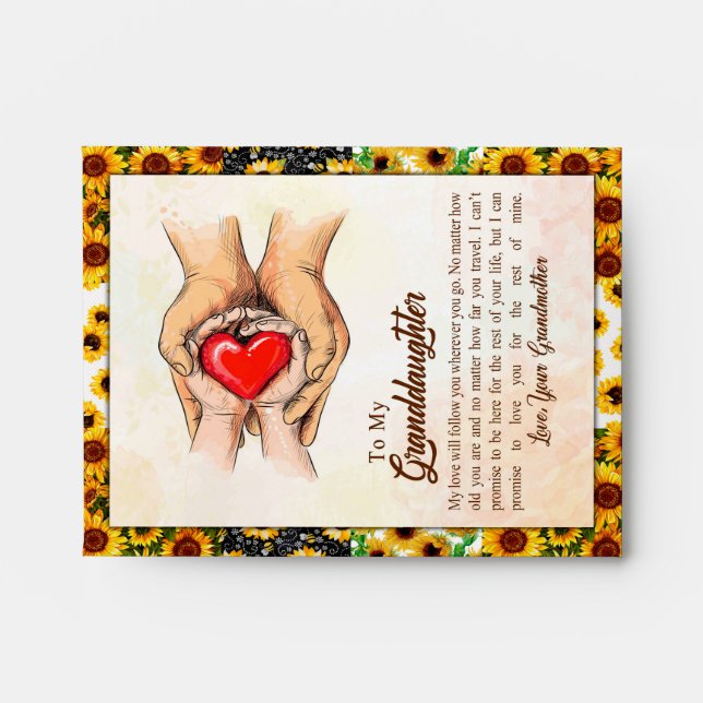Granddaughter Gift | Love Grandmother Family Group Envelope (Front)