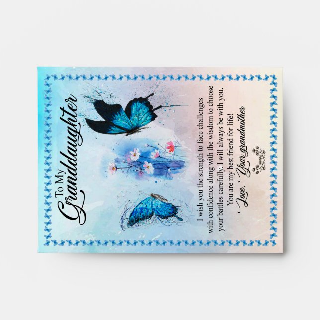 Granddaughter Gift | Love Grandmother Family Group Envelope (Front)
