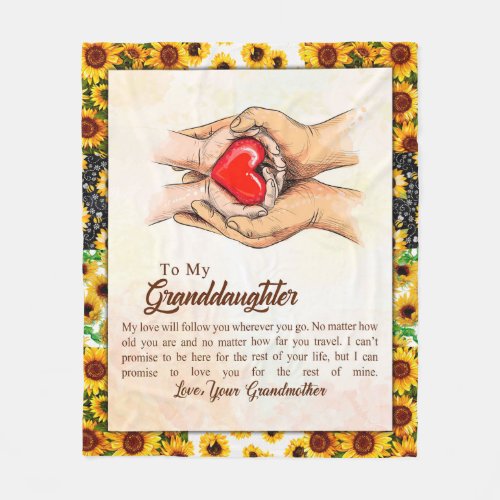 Granddaughter Gift  Love Grandmother Family Group Fleece Blanket