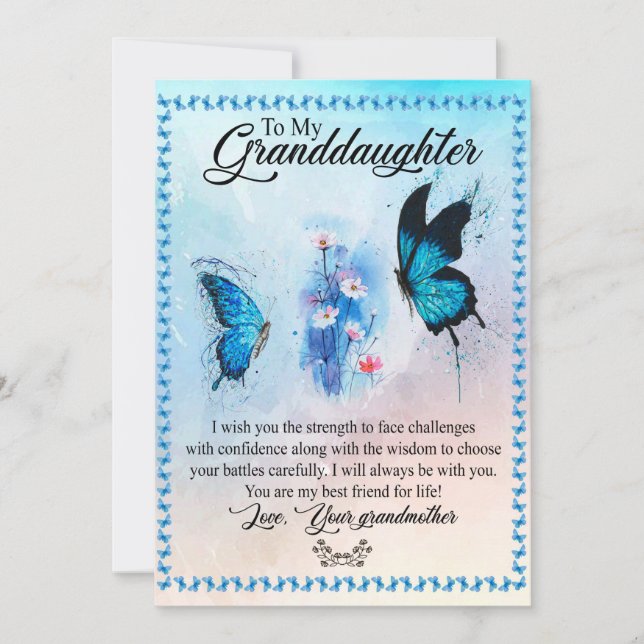 Granddaughter Gift | Love Grandmother Family Group Holiday Card (Front)